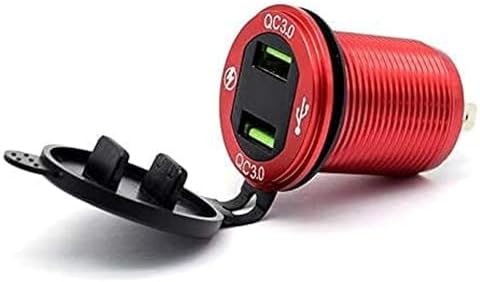 Premium Waterproof Aluminum Alloy Dual USB Charger Socket with Quick Charge 3.0 Technology – High-Speed 5 V 2.4 A Marine Power Outlet for RVs, Motorcycles, Cars, and Boats – Ultimate Durability and Enhanced Device Compatibility