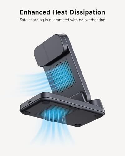 3-in-1 Wireless Charging Station for Fitbit Versa 4/3/Sense 2/1/Ace LTE, i Phone 16/15/14/13, and Samsung S25/S24/S23 – Fast Charge All Your Devices, Compact Design for Home & Office, No Adapter Needed – Swan Scout 708 FB