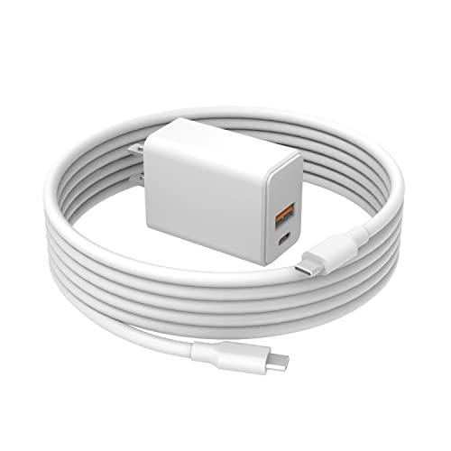 30 W Dual-Port USB-C Fast Charger for DJI Mini Series & Osmo Pocket – Efficient Wall Power Adapter with USB-C Cable – Rapid Charging for Mini 2, Mini 3, Mini 4 Pro & Avata Devices – Portable & High-Performance Solution for Photographers and Videographers