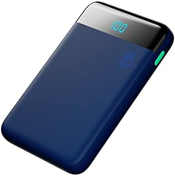 Skullcandy Stash Mini 5000 m Ah Portable Charger – Ultra-Compact Power Bank with Dual 12 W USB A & C Ports, Includes USB A to Micro USB/Type C Cable – Lightweight and Stylish Blue/Green Design for On-the-Go Charging