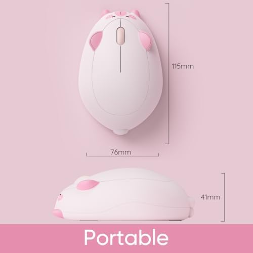 Akko Cat Theme Pink Wireless Gaming Mouse – Tri-Mode Connectivity for Seamless Use Across Devices, Adorable Cartoon Design for Enhanced Aesthetic, Ergonomic & Lightweight for Extended Comfort, Ideal for Mac & Windows Users – Elevate Your Gaming Experience with Style!
