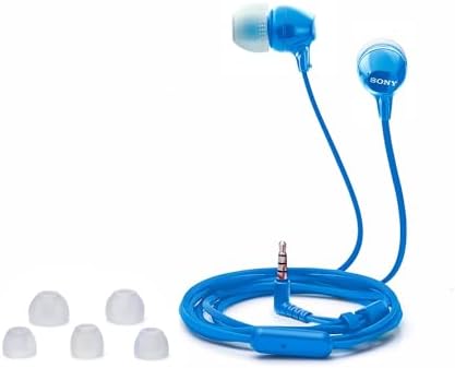 Sony MDREX15 AP Blue In-Ear Earbud Headphones with Microphone – Unmatched Comfort and Dynamic Sound for Every Listener