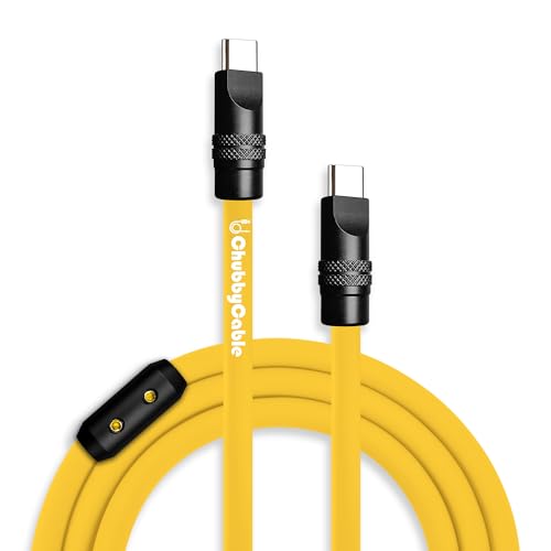 chubbycable Black Chubby Pro – Samurai Cable 240W USB-C Cable Silicone Fast Charging Type C Charger Cord, Rose Red, USB-A to Type-C, 3.3FT – Enhanced Compatibility and Speed