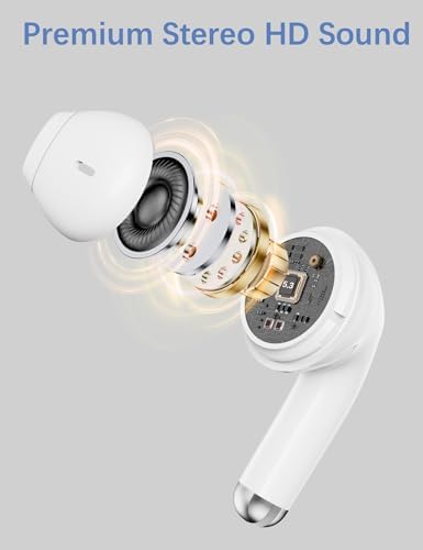 Revolutionize Your Workout with Premium Bluetooth Earbuds for Active Women – Ultra-Lightweight Sports Earphones Featuring Advanced Noise Cancelling, Bluetooth 5.3, and Enhanced Compatibility with i Phone 15/16 Pro Max, Google Pixel, and Samsung Galaxy S24/S25 – Experience Unrivaled Sound Quality, Sweat Resistance, and Ultimate Comfort for Every Adventure and Fitness Journey