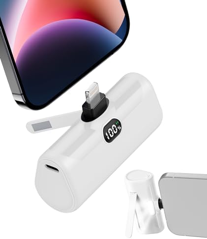 Ultra-Compact Pink 4800 m Ah Power Bank – Sleek Mini Battery Charger with 15 W Fast Charging for i Phone 14/13/12/11/8 & i Pad Air/Mini/Pro – Stylish Portable Charger for Travel & Everyday Use – Enhanced Compatibility for Air Pods Pro I/II