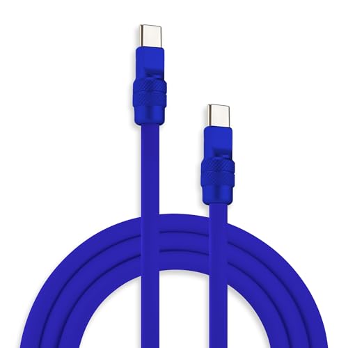 Chubbycable Chubby 2.0 Premium Fast Charging Cable – 240 W Power Delivery, 4.9 ft Type-C to Type-C Silicone Cord, Tangle-Free Design in Eye-Catching Red for Optimal Data Transfer and Enhanced Durability