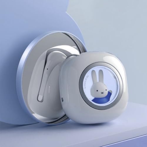 MIPOW x Miffy Bluetooth 5.3 Wireless Earbuds – Enchanting Pastel Pink Bunny Design with IPX7 Waterproof Protection for Active Lifestyles – 36 Hours of Uninterrupted Playtime & AI-Powered ENC Noise Cancellation for Superior Sound Clarity – Perfect Sport & Everyday Earbuds for All Ages