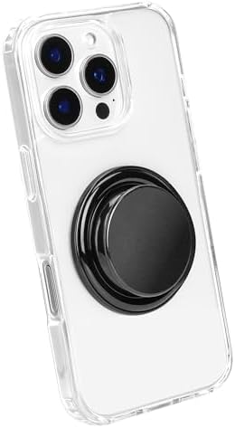 Enhance Your Smartphone Experience with the FAB POPS Magnetic Black Mag Safe Phone Grip & Kickstand – Effortless Wireless Charging, Adapter Ring for Universal Compatibility, and Ultimate Functionality for Daily Use