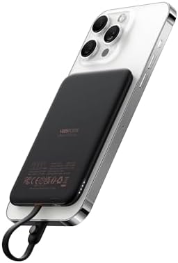 VEEKTOMX Ultra-Slim 5000 m Ah Portable Power Bank with Built-in Charging Cable for i Phone – Lightweight Battery Pack for i Phone 14/13/12/XS/Pro/Air Pods – Quick Charge Convenience in a Stylish Design – Perfect for On-the-Go Power Solutions