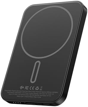 2025 Ultra-Slim Mag-Safe Wireless Power Bank – 5000 m Ah Qi2-Certified Charger for i Phone 16/15/14/13 – Lightweight Solid-State Battery Pack with Magnetic Attachment – Essential Travel Companion for Effortless Charging on the Go