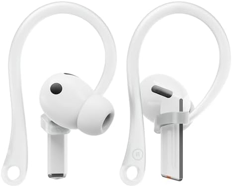 Ergonomic Anti-Slip Ear Hooks for Samsung Galaxy Buds 3 & 3 Pro – elago’s Premium Comfort Enhancements for Secure Audio Enjoyment (White)