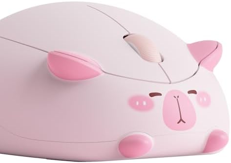 Akko Cat Theme Pink Wireless Gaming Mouse – Tri-Mode Connectivity for Seamless Use Across Devices, Adorable Cartoon Design for Enhanced Aesthetic, Ergonomic & Lightweight for Extended Comfort, Ideal for Mac & Windows Users – Elevate Your Gaming Experience with Style!
