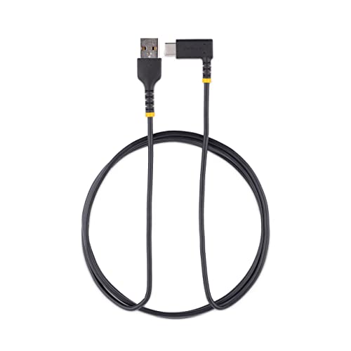Durable 20-Inch Coiled USB A to C Charging Cable – Heavy-Duty USB 2.0 Fast Charge & Sync Cable, Sleek Black Design for Enhanced Portability and Compatibility with All Devices