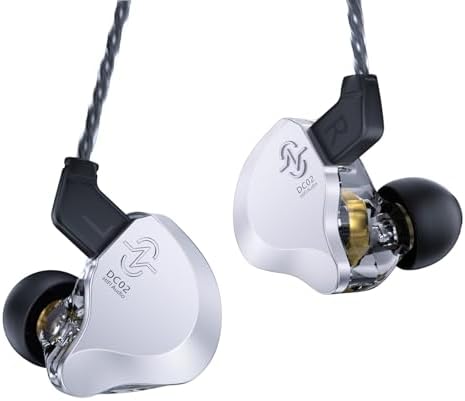 CCZ DC02 Hi-Fi In-Ear Monitors – Premium Wired Earbuds for Musicians and Audio Lovers – Cutting-Edge Dual Magnetic Circuit Technology for Superior Sound Clarity and Noise Isolation – Robust 4 N OFC Cable for Enhanced Durability – Perfect for Studio Use, Live Performances, and Everyday Listening (Sleek Black, No Microphone) – Transform Your Music Experience with Unmatched Fidelity