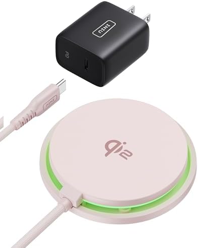 INIU Qi2 Certified Magnetic Wireless Charging Pad with Cooling Fan – 15 W Fast Charger for i Phone 16/15/14/13/12 Series & Air Pods – Sleek Design with Adapter Included for Ultimate Convenience and Efficiency