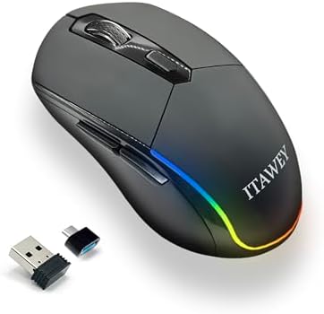 Ultimate Wireless Mouse & Pad Set – Quiet Rechargeable Bluetooth 5.2 & USB 2.4 G Dual Connectivity, 1600 DPI Precision, Compact Design for Laptops & Tablets – Enhance Your Workspace with Seamless Navigation and Productivity