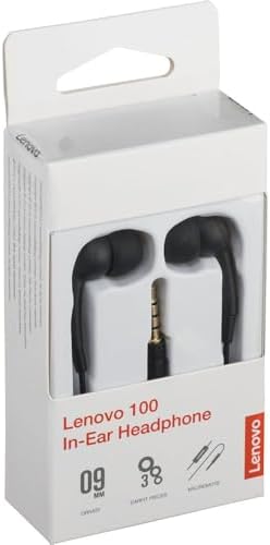 Lenovo 300 USB-C Wired In-Ear Headphones – Exceptional Sound Performance, Ergonomic Fit with Customizable Silicone Tips, Sleek Grey Design for Commuters, Gamers, and Professionals – Integrated Microphone with Play/Pause Control for Effortless Listening and Calls