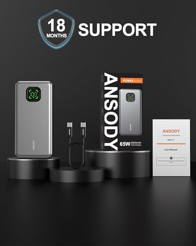 Ultra-Fast 65 W Power Bank – 25000 m Ah Triple-Port Laptop Charger for Mac Book, i Phone 15/16 & Samsung Galaxy – Rapid Charging for Travel, Emergency Backup & Outdoor Adventures – High-Capacity Portable Charger with Enhanced Compatibility, Share Power with Up to Three Devices Simultaneously, Ideal for Business Professionals and Gamers – Industry-Leading Support Included