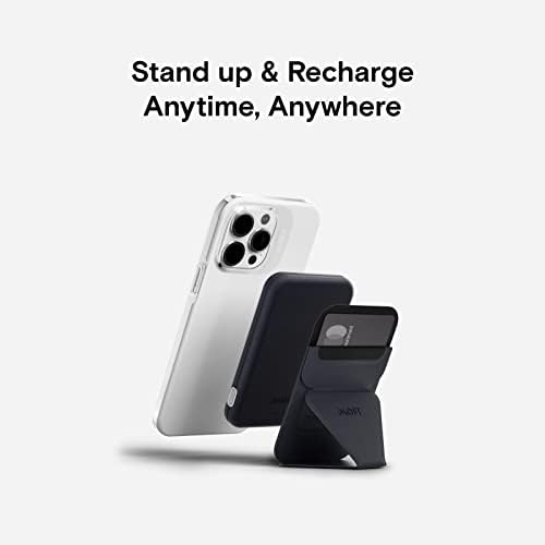 MOFT Magnetic Power Bank – Ultra-Lightweight Wireless Charger with Magnetic USB-C Cable for i Phone 14/13/12 Series, Deep Blue – Effortless Charging, Stackable Design for On-the-Go Power Solutions