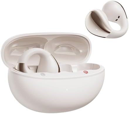 QCY Crossky C30 Open Ear Bluetooth Earbuds – Ultra-Lightweight Clip-On Design with Advanced 4-Microphone Environmental Noise Cancellation for Crystal-Clear Calls, Secure Fit for Dynamic Lifestyles, Dual Device Pairing Capability, and Customizable EQ for Personalized Audio Experience – Ideal for Sports, Outdoor Activities, and Enhanced Safety Awareness
