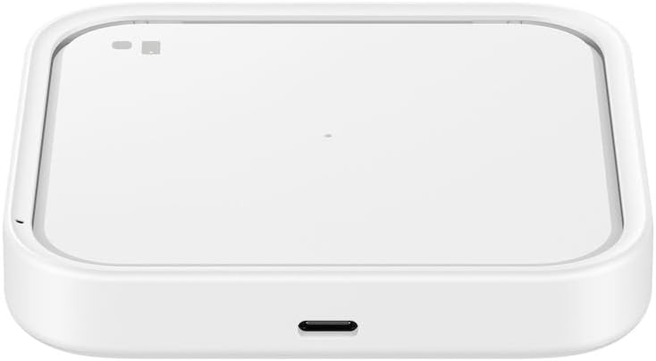 Samsung 15 W Ultra-Fast Wireless Charging Pad for Galaxy Devices – Sleek and Portable Cordless Charger with LED Status Light & USB-C Cable for Effortless Charging at Home or On-the-Go – Enhanced Compatibility in Elegant Grey