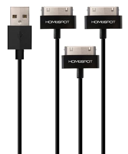 Compact 30-Pin MFi Certified Charger Cable for i Phone 4/4 S, i Pad 1/2/3, i Pod Touch/Nano – 8-Inch Short USB Charging Cord (2-Pack) – Enhanced Portability, Speed, and Durability for On-the-Go Charging Solutions