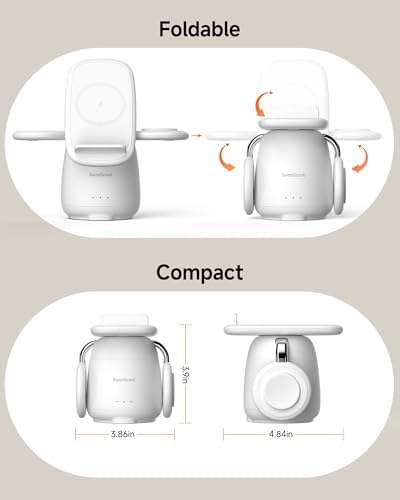 3-in-1 Fast Wireless Charging Station for Samsung Galaxy S25/S24/S23/S22 & More – Compact Multi-Device Charger for Galaxy Watch7/Ultra/6/5 & Galaxy Buds 3/Pro – Enhanced Safety Features & Sleek Design for Effortless Power Management