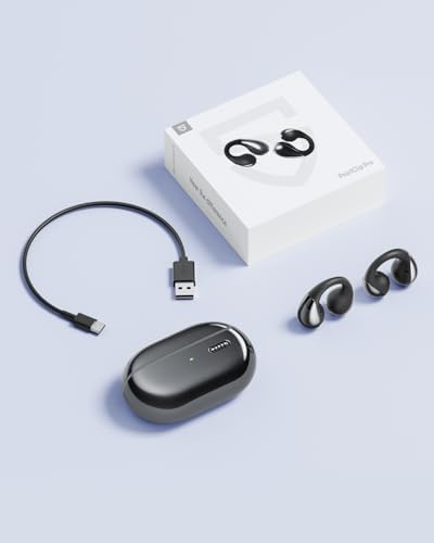 Elevate Your Active Lifestyle with Sound PEATS Pearl Clip Pro Open Ear Wireless Earbuds – Advanced Bluetooth 5.4 Technology, IPX5 Waterproof Rating, All-Day 24-Hour Playtime, and Integrated Microphone for Effortless Communication – Ideal for Fitness Enthusiasts, Runners, and Cyclists Who Value Safety and Superior Sound Quality