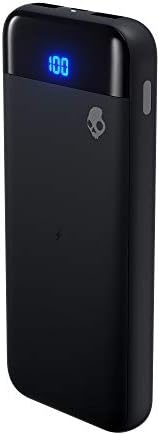 Skullcandy Stash Fuel 10,000 m Ah Wireless Portable Power Bank – Ultra-Fast 10 W Charging with USB C & Dual USB A Ports – Includes Versatile Dual Charging Cable – Sleek Grey/Blue Design for On-the-Go Life