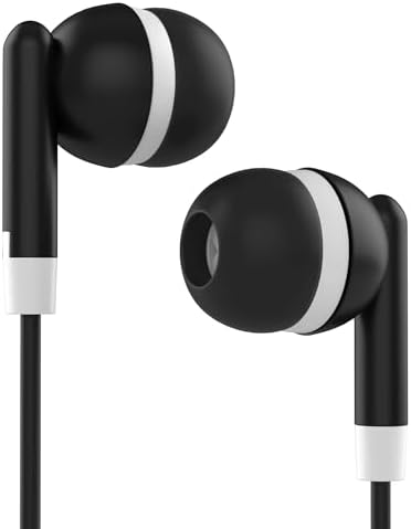 Maeline 100-Pack Bulk Earbuds with 3.5 mm Connector – Multi-Color Stereo Earphones for Schools, Events, and Promotions – Superior Sound Quality and Comfort for Everyday Use