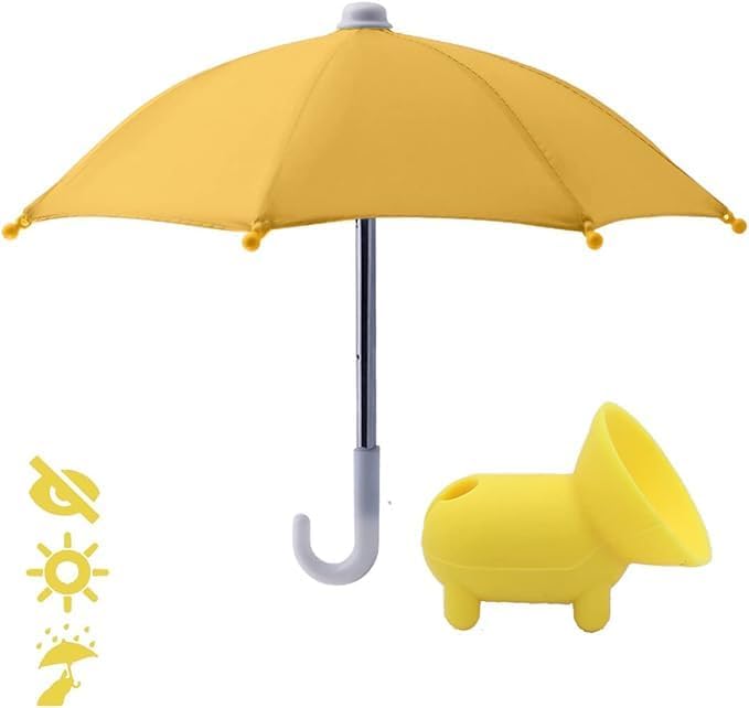 Ultimate Phone Umbrella Suction Cup Stand – Anti-Glare Sunshade Holder for Outdoor Navigation, Stylish Shield for Smartphones (Set of 3) – Enhance Visibility and Protect Your Device from Sunlight