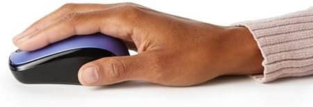 Wireless Silver Optical Mouse by Amazon Basics – 2.4 GHz Connection with USB Nano Receiver for Effortless Navigation and Ergonomic Comfort in Home & Office Use