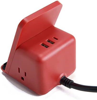 HALO Wireless Charging Station – Multifunctional Power Hub with 3 USB Ports & 2 AC Outlets for Fast, Efficient Charging of Up to 5 Devices Simultaneously – Sleek Charcoal Finish for Stylish Desktop Organization – Qi-Enabled Compatibility for All Your Gadgets