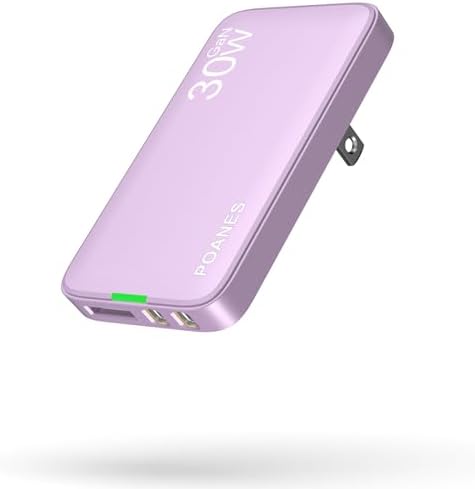 Sleek Light Blue 30 W Dual-Port USB Wall Charger – Ultra-Fast Charging for i Pad Pro, i Phone 12/14/15 & Galaxy S22 – Compact & Travel-Friendly Design with Advanced Safety Features for Effortless Connectivity