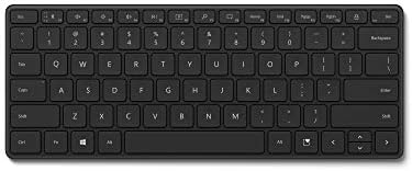 Microsoft Designer Compact Wireless Bluetooth Keyboard – Sleek Matte Black Ergonomic Design for PC & Mac – Enhanced Typing Speed & Portability for Professionals & Casual Users