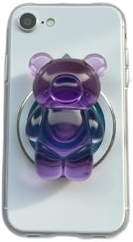 Whimsical 3 D Gummy Bear Phone Grip Stand – Portable Magnetic Finger Holder for Enhanced Stability and Comfort – Cute Collapsible Anti-Slip Design for Cellphones & Tablets – Vibrant Pink Color for Fun, Functional Style – Effortless Attachment & Removal for On-the-Go Convenience