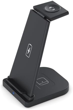 Ultimate 3-in-1 Portable Wireless Charging Station for Apple Devices – Fast Charging Hub for i Phone 15/14/13/12, Apple Watch Series 1-9/Ultra, Air Pods Pro – Sleek, Compact Design for Travel Convenience and Enhanced Compatibility