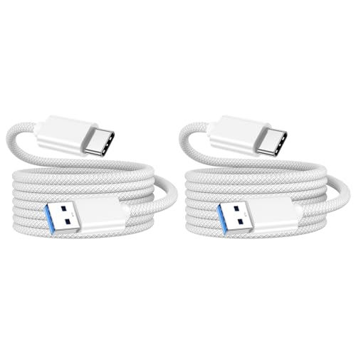 Compact 6-Inch USB A to USB C 3.1 Cable – 2-Pack for High-Speed 10 Gbps Data Transfer & Fast Charging | Perfectly Compatible with i Phone 15, Mac Book Pro, i Pad Pro, Samsung Galaxy S24, and Google Pixel | Ideal for Travel & Clutter-Free Connectivity | Durable Design for Everyday Use