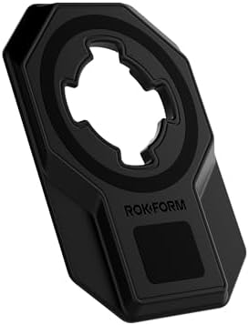 Rokform Universal Magnetic Phone Mount Adapter – Innovative Twist Lock & Mag Safe Compatible Holder with Robust 3 M VHB Adhesive for Secure Smartphone and Tablet Attachment – Sleek Black Design for Effortless Accessibility and Versatile Usage