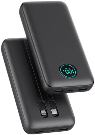 High-Capacity 40,800 m Ah Portable Charger with Built-in Cables and LCD Display – 25 W PD & QC 4.0 Fast Charging Power Bank for i Phone 16/15/14 and Android Devices (Green) – Ultimate On-the-Go Charging Solution with Enhanced Compatibility and Durability