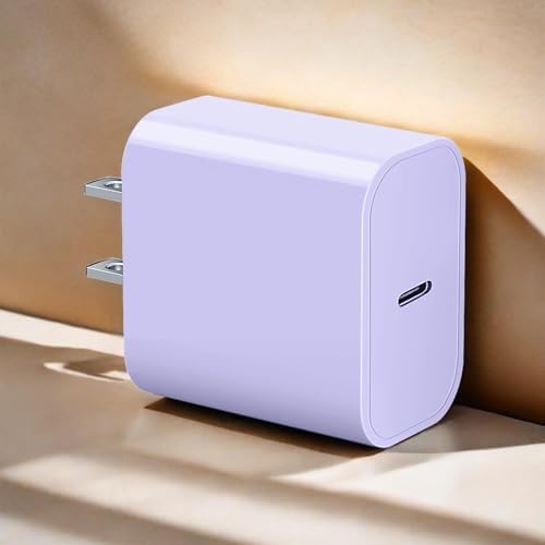 20 W USB C Fast Charging Block 3-Pack for Apple Devices – Compact Wall Adapter for i Phone 11-16, Apple Watch & i Pad – Sleek Purple Design for Enhanced Portability and Efficiency – Universal Compatibility for Optimal Performance