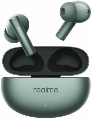 realme Air 6 True Wireless Earbuds – Ultimate 50 d B Active Noise Cancellation for Uninterrupted Immersion, Hi-Res Audio with LHDC for Pristine Sound Clarity, Powerful 12.4 mm Bass Drivers Delivering Rich Audio Experience, Cutting-Edge 6-Microphone System Ensuring Crystal-Clear Calls, Impressive 40-Hour Battery Life for All-Day Listening, Advanced Bluetooth 5.3 for Seamless Connectivity, IP55 Rated Sweat & Water Resistant Design for Active Users – Ideal Choice for Athletes and Professionals Pursuing Top-Tier Audio Quality – Transform Your Audio Experience Today