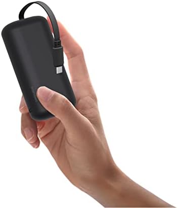 Ultra-Compact 10,000 m Ah Fast Charging Power Bank with Integrated USB-C Cable – Essential Portable Charger for i Phone 15, Samsung Galaxy S23, Note20, and More – LED Display for Easy Battery Monitoring and Enhanced Compatibility