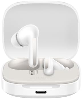 Xiaomi Redmi Buds 6: Cutting-Edge Dual Mic Bluetooth Earbuds with 49 d B Active Noise Cancellation, LDAC Audio Streaming, and Rapid Pairing – 42 Hours of Immersive Sound Quality for All Bluetooth Devices in Elegant Cloud White Finish