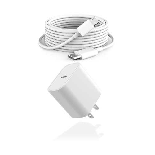10 ft USB-C to C Charging Cable for Apple Devices – Fast Charging for i Phone 16, 15 Pro Max, i Pad Air & Air Pods 4 – 20 W Power Delivery Charger with Premium Durability – Sleek White Design for Effortless Use at Home or On the Go – Essential Accessory for Enhanced Compatibility and Convenience