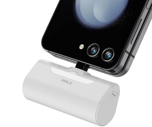 i WALK Compact 4500 m Ah USB-C Power Bank – Ultra-Lightweight Portable Charger for i Phone 16/15, Samsung Galaxy S25/S24/S23, and More – Fast Charging, Versatile Compatibility, Stylish Purple Design for On-the-Go Power Solutions
