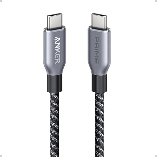 Anker Prime 240 W Eco-Friendly USB-C to USB-C Fast Charging Cable – Premium Upcycled-Braided Nylon, 100-Year Durability, 3 ft for Seamless Compatibility with i Phone 16, Mac Book, Galaxy S24 & More – Ultimate Power Solution for Modern Devices