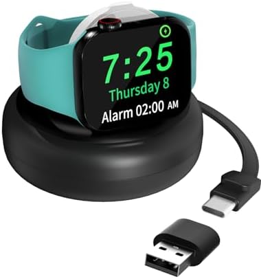 Ultra-Fast Magnetic USB-C Charger for Apple Watch – Compact Retractable Design for All Models Including Series 1-10, SE & Ultra – Durable Travel Essential for Effortless Power and Everyday Reliability