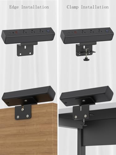 Ultimate Nightstand Charging Station with 4 Ultra-Fast USB-C Ports & 2 QC 3.0 USB-A Ports, 3 AC Outlets – Desk Edge Mount Power Strip with Advanced Surge Protection for Home Office & Bedroom (Sleek Black Finish) – Elevate Your Charging Efficiency and Style