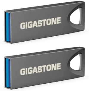 GIGASTONE Z90 128 GB USB 3.2 Gen1 Flash Drive 2-Pack – Waterproof Mini Fit Metal Thumb Drive for Fast Data Transfer, Reliable Storage Solution with USB 2.0/3.0/3.1 Compatibility – Perfect for Professionals and Students